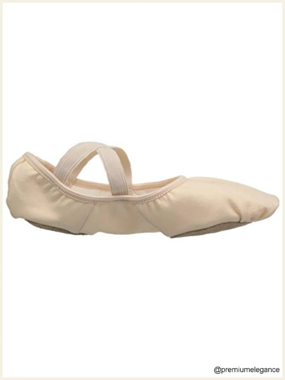 Canvas Ballet Shoe Split Sole Suede Patches Ballet Flat